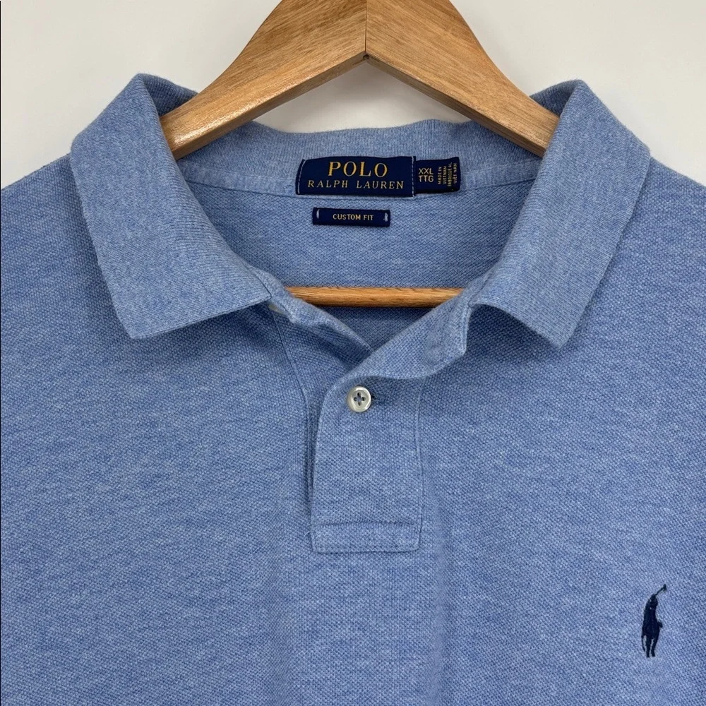 Polo Ralph Lauren Custom Fit Short Sleeve Polo Shirt Men’s Size XXL Light Blue